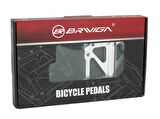 BRIVIGA PEDAL PDL-3304 PLAT ALÜ CNC CR-MO MİL RUL. GÜMÜŞ 110x111x23mm 320g