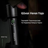 Philips SFL2124 250 Lümen 5W Led El Feneri Teleskopik Zoom Sos Modlu Metal Gövdeli Şarj Edilebilir Uzun Menzilli Flashlight
