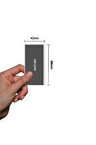 Hiksemi DAGGER HS-ESSD-T200N Mini 512GB 560-510 MB/s Siyah Taşınabilir Harici SSD