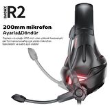XMOWi R2 Gaming Mikrofonlu RGB Oyuncu Kulaklılığı Gurultu Engelleyici Kulaklik SİYAH,KIRMIZI