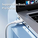Rock 100W Type-C to Type-C 5A PD 1 Metre Şarj ve Data Kablosu (iPad & MacBook) - Beyaz