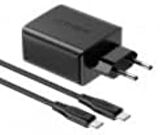 ACEFAST Duvar Şarj Cihazı USB-C 65W + USB-C 20W + USB-A 18W Çıkış Type-C PD65W (2xUSB-C+1xUSB-A) EU Siyah Renk A13