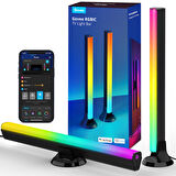 Govee RGBIC H6046311 Flow Plus Dikey TV-Monitör Yanı Aydınlatma, Alexa, Google Asst. Destekli WiFi+BT 2'li