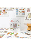 Sakura Temalı 100 Yaprak 4 Bölmeli Sticker Seti • Bullet Journal (GGK-DZ073)