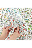 Sakura Temalı 100 Yaprak 4 Bölmeli Sticker Seti • Bullet Journal (GGK-DZ073)