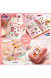 Sakura Temalı 100 Yaprak 4 Bölmeli Sticker Seti • Bullet Journal (GGK-DZ073)
