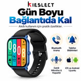 Kieslect Ks Mini Amoled Ekranlı Akıllı Saat Mavi
