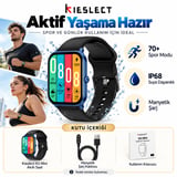 Kieslect Ks Mini Amoled Ekranlı Akıllı Saat Mavi