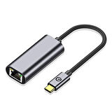 Qgeem QG04 Type-C to RJ45 Ethernet Dönüştürücü Kablo 1024Mbps 22cm