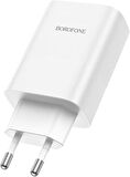 Borofone Şarj Kafa 65W USB-C PD ve 22.5W USB-A iPhone 15 Serisi Uyumlu Şarj Başlık Seyahat ve Duvar Şarj Cihazı Type-C Girişli Tüm Cihazlara Uyumludur BN10