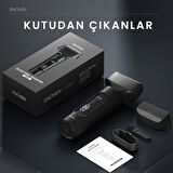 Enchen MS001 Siyah Dijital Göstergeli Suya Dayanıklı Folyo Başlıklı Ultra Yakın Kesim Şarjlı Tıraş Makinesi