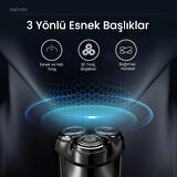 Enchen Xiaomi Blackstone 3 Siyah Çift Yönlü Kavisli Bıçaklı Dijital Ekranlı Suya Dayanıklı Şarjlı Tıraş Makinesi