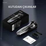 Enchen Xiaomi Blackstone 3 Siyah Çift Yönlü Kavisli Bıçaklı Dijital Ekranlı Suya Dayanıklı Şarjlı Tıraş Makinesi
