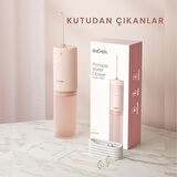 Enchen Mint 3 Pembe Pratik Kullanımlı Değiştirilebilir Başlıklı 3 Kademeli Şarjlı Ağız Duşu