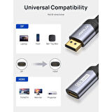 Jsaux CV0048 0.2 mt Displayport HDMI Adaptörü 1080P @60Hz Altın Kaplama Dp , Displayport To HDMI Dönüştürücü Naylon Örgülü Hp, Hdtv, Thinkpad, Monitör, Projektör, Masaüstü, Vb. ile Uyumlu