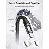 Jsaux Premium CC0008 3 Amper 60 WATT 1 Metre Type-C Süper Hızlı Şarj ve Data Aktarım Kablosu / iPhone 15 serisi uyumlu