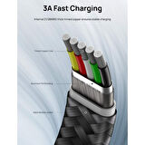 Jsaux Premium CC0008 3 Amper 60 WATT 1 Metre Type-C Süper Hızlı Şarj ve Data Aktarım Kablosu / iPhone 15 serisi uyumlu