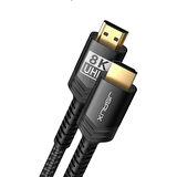 Jsaux 8k UHD Uzun HDMI Kablosu 48GBPS HDMI 2.1 Örgülü Oyuncu Kablo 4K 120Hz 144Hz 8k 60Hz Dinamik Hdr Dts:x 1080P 3D Earc Dizüstü Bilgisayar UHD Oyun Monitörü Ps5 Ps4 Uyumlu CV0011 3 METRE SİYAH