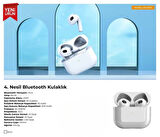 PDAteknoloji PD-BT111 4.Nesil Bluetooth Kulaklık V5.4 - Beyaz