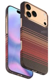 Fuchsia iPhone 17 Pro Max ile Uyumlu HBC-350 Ruaha Kevlar Kablosuz Şarj Özellikli Kapak - Gün Batımı