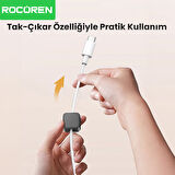 Rocoren Manyetik Kablo Düzenleyici ve Tutucu Klips Seti Siyah