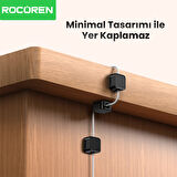 Rocoren Manyetik Kablo Düzenleyici ve Tutucu Klips Seti Beyaz