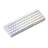 AKKO MONSGEEK FUN60 Ultra Shine-Through White TMR Hall Effect Manyetik Switch ARGB Kablosuz Hotswap Mekanik Gaming Klavye