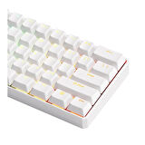 AKKO MONSGEEK FUN60 Ultra Shine-Through White TMR Hall Effect Manyetik Switch ARGB Kablosuz Hotswap Mekanik Gaming Klavye