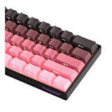 AKKO MONSGEEK FUN60 Max Shine-Through Black-Pink Gradient Hall Effect Manyetik Switch ARGB Kablosuz Hotswap Mekanik Gaming Klavye