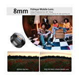 Ulanzi CL-004 Telefonlar Için 8 mm Geniş Açılı Balık Gözü Lens