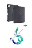 iPad A16 11. Nesil A16 2025 Uyumlu Tri Folding Tablet Kılıfı + Avuç İçi Algılamayan Tablet Kalemi