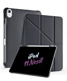 iPad A16 11. Nesil A16 2025 Uyumlu Tri Folding Tablet Kılıfı + Avuç İçi Algılamayan Tablet Kalemi