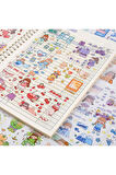 Purple Temalı 100 Yaprak 4 Bölmeli Sticker Seti • Bullet Journal (GGK-DG037)