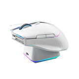 Machenike L8 Pro Tri-Mode 2K Beyaz 26000DPI Ultralight 58Gr RGB Charging Dock Gaming Mouse