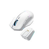 Machenike L8 Pro Tri-Mode 2K Beyaz 26000DPI Ultralight 58Gr RGB Charging Dock Gaming Mouse