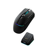 Machenike L8 Pro Tri-Mode 2K Siyah 26000DPI Ultralight 58Gr RGB Charging Dock Gaming Mouse