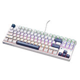 Machenike K500B-B87 Kablolu Red Switch RGB Beyaz İngilizce Gaming Klavye