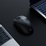 Machenike L7 Air-Tri Mode 4K Siyah 26000DPI Ultralight 55Gr RGB Gaming Mouse