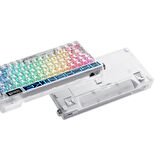 Machenike KT84-B84W Tri-Mode Gateron White Switch LCD RGB Beyaz İngilizce Gaming Klavye