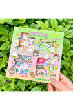 Spring Temalı 100 Yaprak 4 Bölmeli Sticker Seti • Bullet Journal (GGK-DG048)