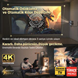 Vankyo H300A Android TV 4K Destekli Projeksiyon Cihazı +Auto Focus+Auto Keystone 6G Wi-Fi+5.2 Bluetooth 240 Inç Yansıtma+HiFi Dolby Ses Sistemi Koyu Gri PS5/PS4/XBOX/HDMI/USB