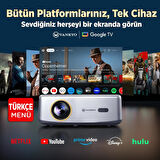 Vankyo Performance V700G Android Google TV HDR10+ 4K Destekli Projeksiyon Cihazı +Auto Focus+Auto Keystone+6G WiFi+5.2 Bluetooth+300İnç Yansıtma+Hifi Dolby Ses Sistemi+PS5/PS4/XBOX
