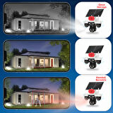 Apronx 9MP Solar PTZ Kamera | 3 Lens Üçlü Görüş Wi-Fi Kamera | Şarjlı & Akıllı Güvenlik Sistemi