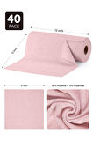 Çok Amaçlı Rulo Mikrofiber Temizlik Bezi 30x30 40 Yapraklı Pembe