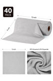 Çok Amaçlı Rulo Mikrofiber Temizlik Bezi 30x30 40 Yapraklı Gri