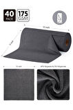 Çok Amaçlı Rulo Mikrofiber Temizlik Bezi 30x30 40 Yapraklı Koyu Gri