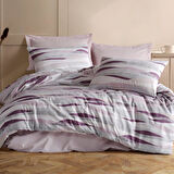 Keep London Home Series Natural Cotton(Doğal Pamuk) Çift Kişilik Nevresim Takımı-Lila