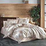 Keep London Home Series Natural Cotton(Doğal Pamuk) Çift Kişilik Nevresim Takımı-Pudra