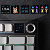 Aula F75 Max Mekanik RGB TKL Reaper Switch Kablosuz Makrolu Hot Swap Klavye Gri