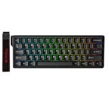 Aula Win60 He Manyetik Klavye Rapid Trigger Graywood Swtich 8000Hz RGB TKL Hot Swap Oyuncu Klavyesi Siyah